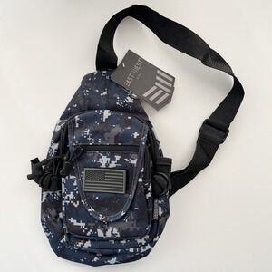 NEW East West USA Tactical Military‎ Sling Chest Utility Bag Blue Camo RTC513